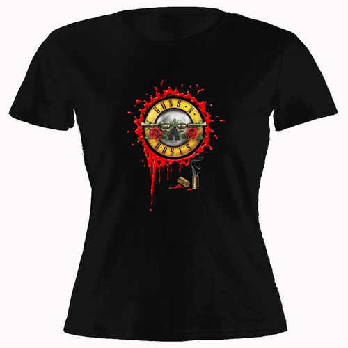 Remera Mujer Algodón Guns N' Roses Hard Rock Heavy Metal