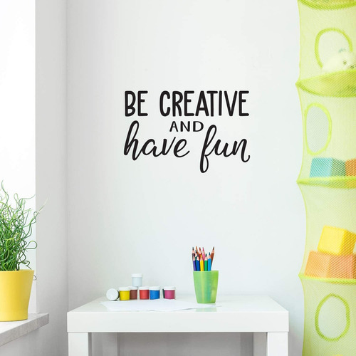 Vinilo Adhesivo Para Pared, Diseño Con Texto En Inglés Be Cr