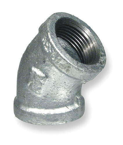 Codo Galvanizado 1 Pulgada 45 Grados Reforzado Roscado