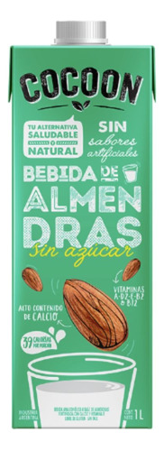 Leche De Almendras Cocoon 6 X 1 Lt - Sin Azúcar 