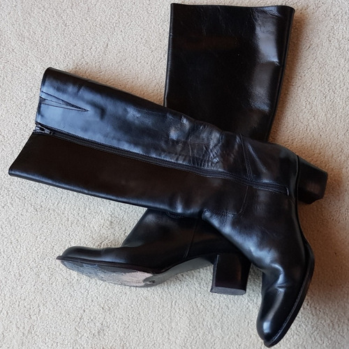 Botas De Cuero Caña Alta Poco Uso T. 39