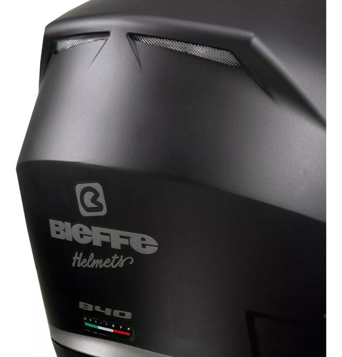 Capacete Bieffe B40 Smartrip Bluetooth C/oculos Interno Cor Preto Desenho Monocolor Tamanho Do Capacete 58