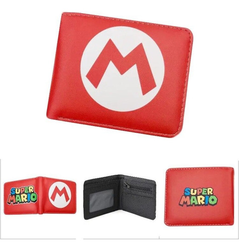 Billetera Super Mario Bros Porta Documentos Roja Nintendo 