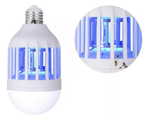 2 Piezas Foco Led Mata Mosquitos Insectos Lampara Repelente