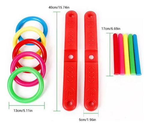 Juego De Juguete Para Lanzar Anillos, 1 Juego De Plástico Pa