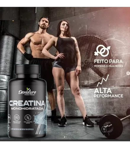 Creatina Monohidratada 120 Cápsulas - 100% Creatina