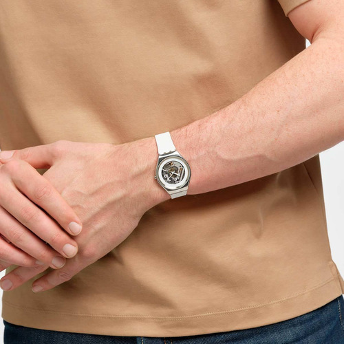Reloj Swatch Pure White Irony De Silicona Blanca Para Mujer