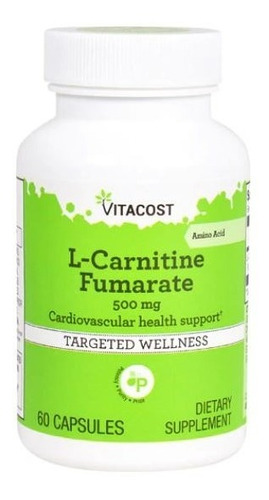 L Carnitine Fumarate  500 Mg 60 Cápsulas Vitacost 