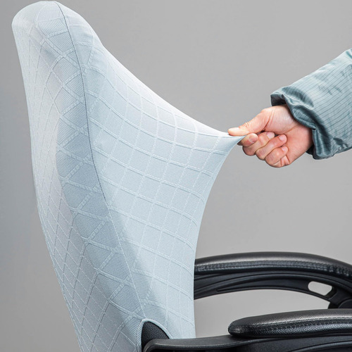 Funda Elástica Universal Para Silla De Oficina Gris Claro L