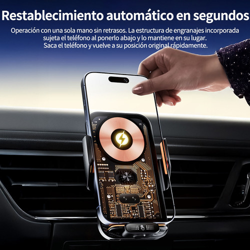 Suporte De Telefone Para Carro, Carregador Sem Fio,