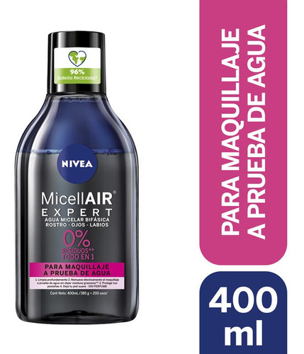 Loción Micelar Expert Nivea Waterproof Make Up Remover 400ml