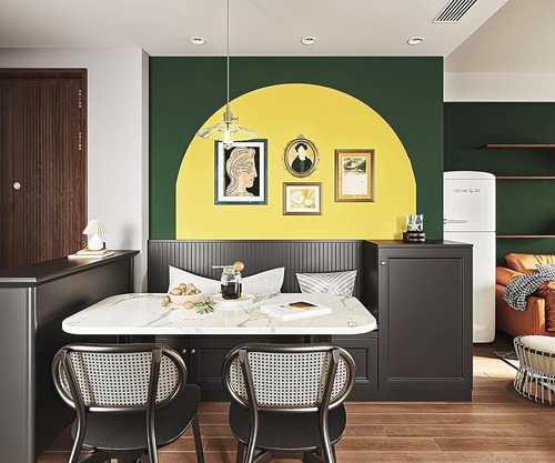 Papel Pintado Amarillo Dimoon 236 X17.7, Despegable Y Adh...