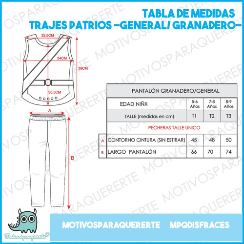 Disfraz Infantil General Actos Patrios Full Azul/negro 2 (7-8 Años)