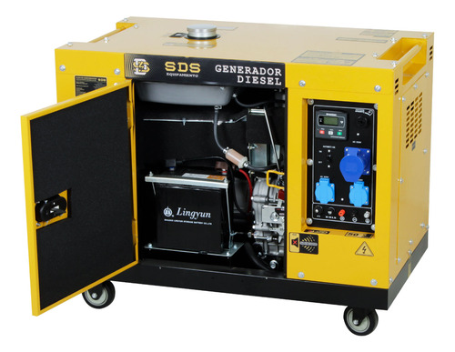Generador Diesel Sds Power 6.5kva 220v Insonoro Sdg8500s
