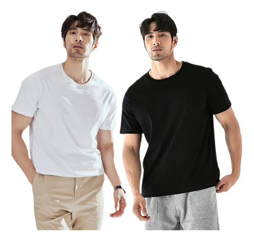 X2 Polera Premium Algodón 100% Manga Corta Basico Estampar