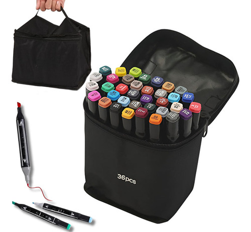 Juego De 36 Rotuladores Multicolores Para Pintar Y Dibujar D