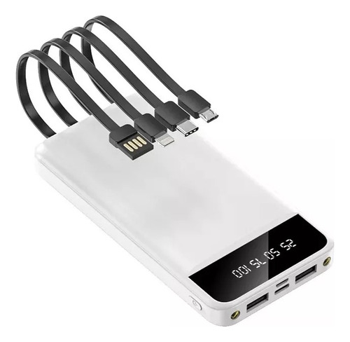 Batería Portátil Carga Rápida 20000mah Blanco Blanco