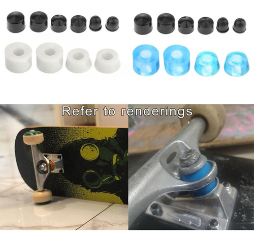 C 20x Skateboard Wheels Kit Roller Bushing Luminoso Led