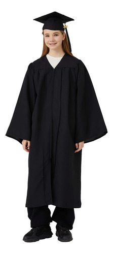 Uialecg Toga Y Birrete De Graduación Negro Mate Unisex Para