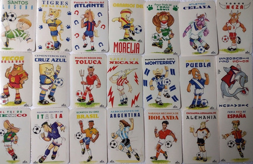 21 Postales Futbolisticas Futbol Mexicano Y Selecciones 1995
