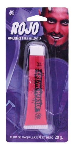 Maquillaje Rojo Para Halloween Colores Pintura Tubo Fiesta