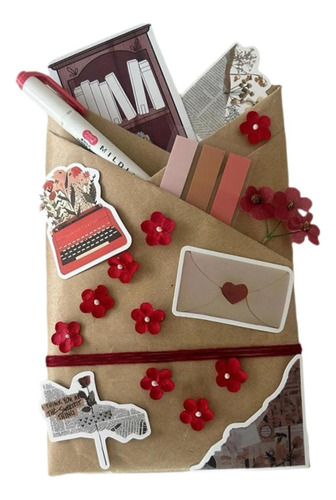 Data Com Um Livro Fantasia Livro Com Adesivos Diy Vermelho