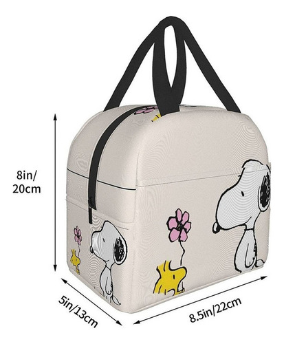 Bolsa De Almuerzo Snoopy Nombre Del Diseño Floreado
