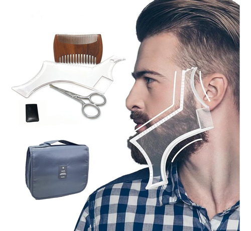 Akfatup Kit De Aseo Para El Cuidado De La Barba, Moldeador D