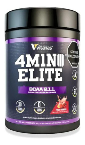 Amino Elite 360 Gr  Sabor Fruit Punch