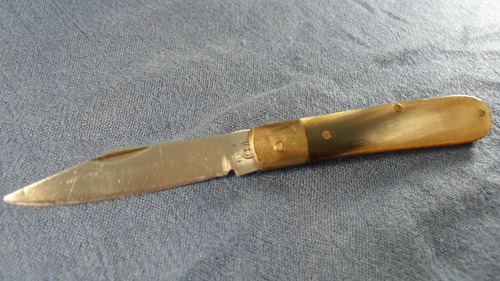 Antigua Navaja Toledo Cachas De Asta. Inox. Hoja De 6 Cm (Usado)