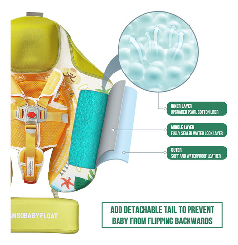 Flotador Bebé Con Dosel Y Protección Solar Mambobaby 3-24 Me