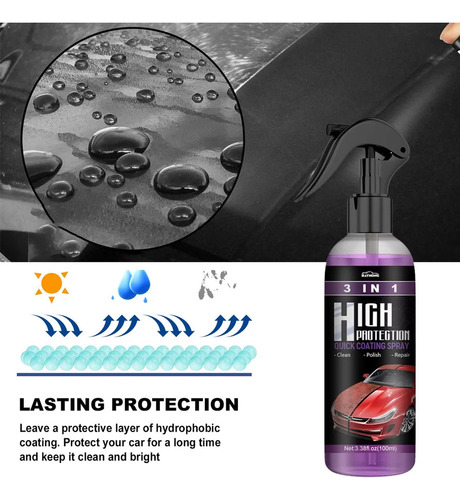Fweaad Spray De Pintura Rápida Para Automóviles 3 En 1 De
