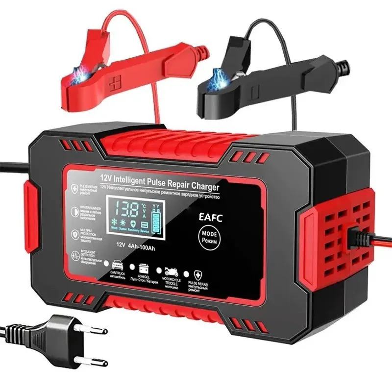 Carregador Bateria 12V 6A Inteligente Reparo Carro Moto Bivolt