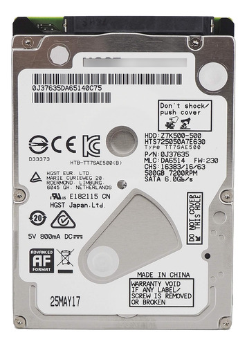 Hgst Gb Disco Duro Interno Sata