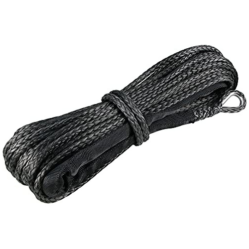 3/16' X 50ft Synthetic Winch Rope, Heavy Duty 8350lbs W...