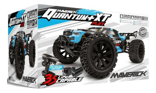 Hpi Maverick Quantum+ Xt Flux 3s 1:10 4wd Stadium Truck Blue