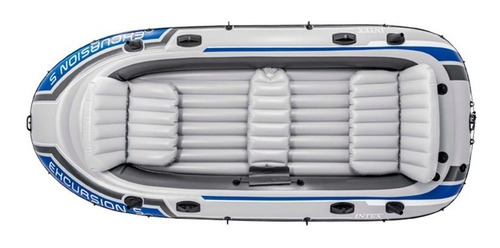 Imagen 3 de 8 de Bote Gomon Intex Excursion 5 Set Remos E Inflador Kayak