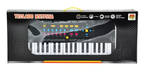 Teclado Infantil com 22 Musicas 37 Teclas e 54,5cm da DM TOYS