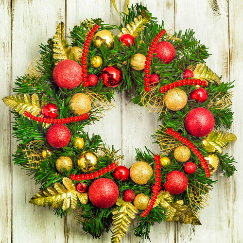 Guirnalda De Cuentas De Navidad Adornos Rojo Oscuro 274cm