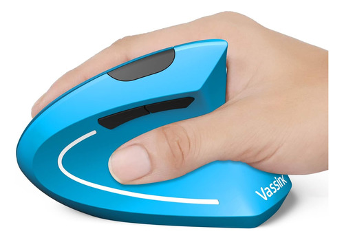 Mouse Ergonómico Vassink, Mouse Inalámbrico Recargable, Rató