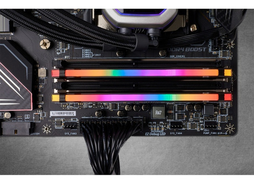 Memoria RAM Vengeance RGB Pro gamer color negro 32GB 2 Corsair CMW32GX4M2A2666C16