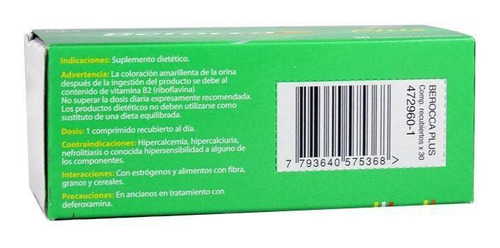 Imagen 3 de 3 de Berocca Plus Con 30 Comprimidos