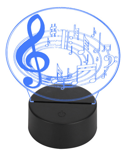 Mesa Musical Note Led 3d, Usb, Táctil, Mesa, Escritorio, Col
