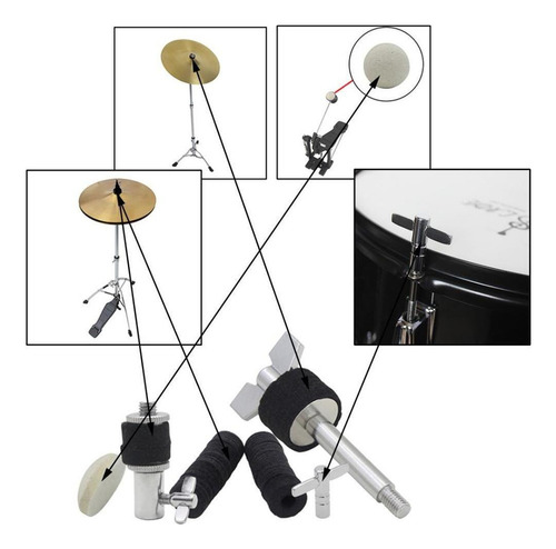 Lrxp Sroje Hi-hat Tornillo De Montaje Soporte Embrague De