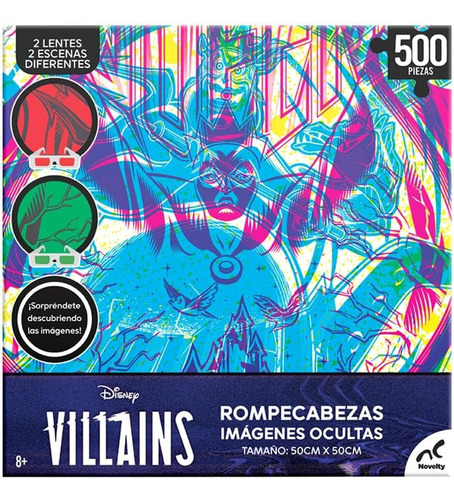 Rompecabezas Disney Villains Imagenes Ocultas 500pz Novelty