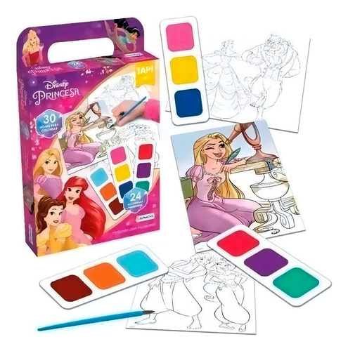 Set Princesas Pintando Con Acuarelas Dju00703