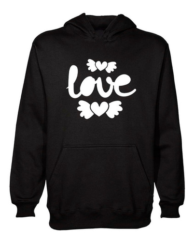 Buzo Canguro Letras Love Amor Corazon M3 Hoodie