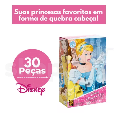 Quebra-cabeça Princesas da Disney 30 peças - Importados Lili