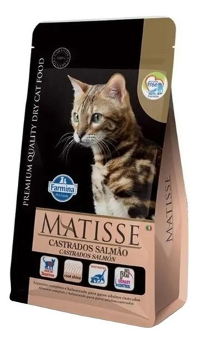 Alimento Matisse Castrados Gato Adulto Sabor Salmón  7.5kg