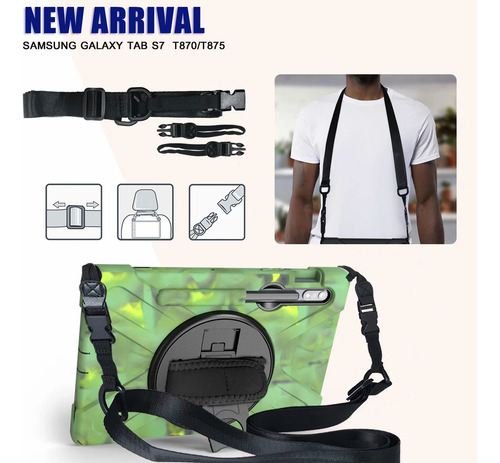 Fundas Para Tableta Tab S7 Fe Para Samsung Galaxy Tab S8 S7 Plus S8 Plus, Funda T730 X800 T970, Funda Giratoria Y Dura Para Pc, Soporte De Silicona